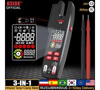 BSIDE medidor de pinza Digital profesional U6 horquilla 600A amperímetro alicates T-RMS DC AC corriente OpenJaw probador eléctrico multímetro automático U6-USB Charging