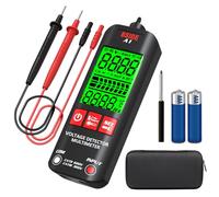 BSIDE Multímetro digital inteligente A1, probador eléctrico, probador de voltaje de bolsillo, pantalla de 3 resultados, rango automático, detector de voltaje sin contacto, triple zumbador, probador de