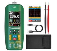 BSIDE O1 Multímetro Digital TRMS Osciloscopio Portátil Automoción con LCD Color 4 Resultados 10Mhz Transmisión de Datos Voltimetro Amperimetro Recargable Probador de Capacitancia Detector de Tensión