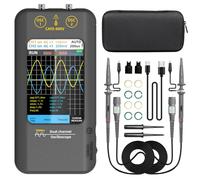 BSIDE Osciloscopio Digital Portátil 2 Canales 50MHz Osciloscopio de Bolsillo con Pantalla Táctil 3.98 Pulgadas en Color Tester Osciloscopio Recargable Generador de Señales para Electricistas Coche