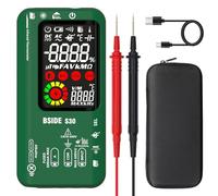 BSIDE S30 Multímetro Digital Inteligente con Termómetro IR 9999 Cuentas Comprobador de Diodos Alta Tension Medidor de Corriente Eléctrica Capacimetro Polímetro Recargable para Coche LED Electronica