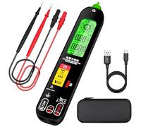 BSIDE S6 Probador de Voltaje Recargable Detector Corriente Eléctrica con Triple Display VFD Bolígrafo Multímetro Automático para Corriente/Voltaje AC DC Ohm Hz y Continuidad Voltímetro Capacimetro