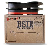 BSIE Typewriters - Cinta para máquina de escribir Hermes - Pack Doble - 1× Negro + 1× Negro y Rojo - Compatible con Hermes 3000, Baby, Rocket, 2000, Media - GR9 - Probada en Niza, Francia
