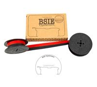 BSIE Typewriters - Cinta para máquina de escribir Optima Negro y Rojo - Compatible con Elite 3, Elite 33, Super, M12, Plana - GR1 / DIN 2103 / DIN 32755 - Probada en Niza, Francia