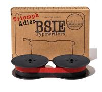 BSIE Typewriters - Cinta para máquina de escribir Triumph Negro y Rojo - Compatible con Tippa, Gabriele, Perfekt, Norm, Standard - GR1 / DIN 2103 / DIN 32755 - Probada en Niza, Francia