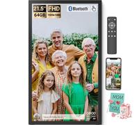 BSIMB Marco de Fotos Digital WiFi Extragrande de 21.5 Pulgadas, 64 GB, Marco de Fotos Digital FHD, Altavoz Bluetooth, visualización táctil, Control Remoto, fácil de Compartir Fotos/Videos a través de