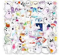 BSITSSS 100 Piezas Pegatinas Halloween, Fantasma Bonito Pegatinas Scrapbooking, Halloween Stickers Aesthetic para Journaling Botella Ordenador Portatil Diario Skateboard Maletas Bicicleta Moto