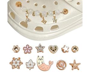 BSITSSS 12 Piezas Decoración para Zapatos, Dulzura Metal Shoe Charms, DIY Cadena de Cuentas Accesorios, Moda Decorativas para Adultos