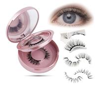 BSITSSS 2 Pares Pestañas Postizas Magneticas, 2 Estilo Pestañas Magneticas Naturales con Aplicador, No Necesita Pegamento, Magnetic Lashes Reutilizables para Fáciles de Poner y Quitar