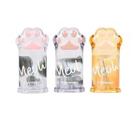 BSITSSS 3 Piezas Sacapuntas con Deposito, Patita de Gato Sacapuntas 3 Colores, Adorable Pencil Sharpener para Escuela Aula Hogar Oficina Viajes Suministros de Arte