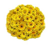 BSITSSS 40 Piezas Cabezas de Girasol Artificiales, 4.5cm Flores Artificiales, Flores Artificiales Decoracion Brillante y Colorido, Flor Decorativas para Manualidades Bricolaje