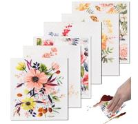 BSITSSS 6PCS Paños Suecos para Cocina, Paño de Cocina con Diseño de Flores, Toallas Suecas Superabsorbentes Multiusos, Paños de Cocina Suecos para Cocina, Toallas de Papel Reutilizables