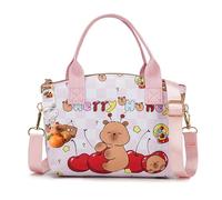 BSITSSS Capybara Rosa Bolso Niña, Bolsos para Niñas Capybara, Bolsos Niña Pequeñas Adorabile, Sencillo Bolso Bandolera Girl Adecuado para Citas, Compras, Senderismo