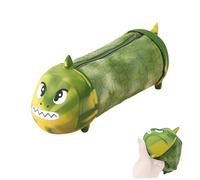 BSITSSS Estuche Escolar Dinosaurio, Kawaii Verde Estuche Boligrafos, Blando Dinosaurio Pencil Case con Cremallera para Escuela Universidad Oficina Lápices de Colores Rotuladores