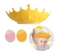 BSITSSS Gorro Ducha Niños Vebe, Vaño Vebe Gorra Ajustable Visera Baño Niños Sombrero Baño Bebé Gorro Champu Bebé Visera Baño Bebé, baño bebe Protege Los Ojos y las Orejas para Niños & Bebés (Amarillo)
