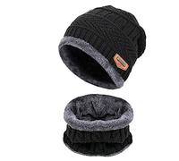 BSITSSS Invierno Gorras de Hombre con Braga Cuello Hombre Conjuntos, Gorra Gorro Invierno Hombre Gorra Bufanda Mujer con Forro Polar, Bufanda Gorro Termico Conjunto 2 Piezas para Hombres Mujeres