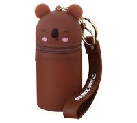 BSITSSS Monedero Mini Kawaii, Portátil Monedero de Silicona con Anilla en Espiral, mosquetón y cordón para la muñeca, Bonito Estuche para Auriculares para Chicos, Chicas y Escolares, 5 x 11.5CM