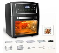 BSJKitchen Freidora de aire caliente, 12 l, freidora sin aceite, Air Fryer con 18 programas, función Keep Warm, pantalla táctil, temperatura regulable, sin BPA, 100 recetas, papel, AF12L-ES-V2