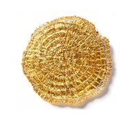 BSKJMMP Bol de Fruta de Cristal de Vidrio Dorado 24.5cm para Fiesta Oficina Mesa Redondo