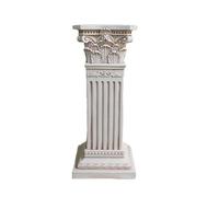 BSKJMMP Columna romana pilar de boda decorativo blanco clásico jardín pedestal para macetas, moldeado por inyección, estatua soporte para interiores y exteriores (30 x 30 x 70 cm)