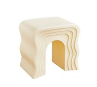 BSKJMMP Mesitas de noche laterales de polietileno para espacios pequeños, no requiere instalación, todo en uno, varios colores (blanco)