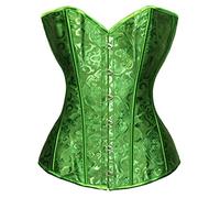 bslingerie® Corsé para mujer, para reducir la cintura, brocado multicolor verde small