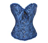 Bslingerie, Fajas moldeadoras para mujer, faja reductora de cintura, corsé de busto, lencería para mujer, azul oscuro, S