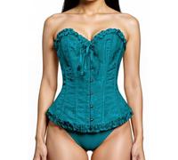 Bslingerie Lindo corsé de color pastel para mujer, lencería moldeadora, azul oscuro, L