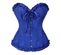 Bslingerie Lindo corsé de color pastel para mujer, lencería moldeadora, azul real, S