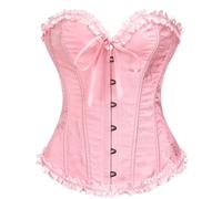 Bslingerie Lindo corsé de color pastel para mujer, lencería moldeadora, rosa, XL