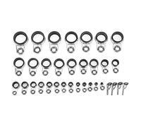 BSLSVGE 33Pcs Fishing Rod Guides Eyes Ring Raft Line Ring Stainless Steel Ceramic Rings Kit for Surf Casting Rod Building Repairing Parts Durable and Wear Resistant