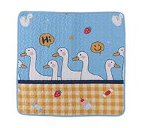 BSLSVGE Alfombra para Mascotas Four Seasons Universal Dibujos Animados Gatos Perros Cálida y cómoda Manta Cojín Lavable Reutilizable Fondo Antideslizante para el hogar Viaje Protección de (Duck L)