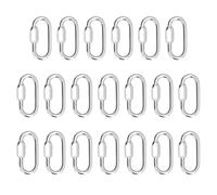 BSLSVGE Bird Stainless Steel Foot Rings Bite Durable Parrot Leg Rings for Bird Toys Training Accessories 20PCS (L)