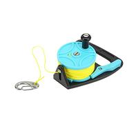 BSLSVGE Carrete de buceo con tope de pulgar, cable de nailon de 46 m para snorkeling/pesca bajo el agua, controlador de carrete y alimentador de alambre suave, diseño ligero y portátil (Sky Blue Wheel