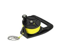 BSLSVGE Carrete de buceo con tope de pulgar, cable de nailon de 46 m para snorkeling/pesca bajo el agua, controlador de carrete y alimentador de alambre suave, diseño ligero y portátil (rueda negra)