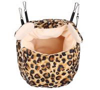 BSLSVGE Hamster Hanging Nest Thicken Sugar Gilder Warm Rest Playing Cotton House Leopard Color Small Pet Warm House for Hamsters Squirrels Hedgehogs Parrots Minks Sugar Gliders