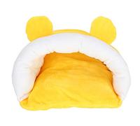 BSLSVGE Hamster Nest Bed House Thicken Cotton Cute Warm Sleeping Hideout for Small Pets Like Hamsters Sugar Gliders Squirrels Flannel Material Yellow Color Optional Sizes S M L (Yellow)