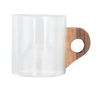 BSLSVGE Taza de café de vidrio resistente al calor, duradera, segura, con mango de, para el hogar, viaje, cocina, restaurante, vidrio, 6,2 oz (280ml)