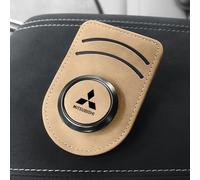 BSLUOLIY56 Cuero Auténtico Soporte Gafas para Mitsubishi Triton V Club Cab Pick Up (Facelift 2019) 2019 20 21 22 23, Accesorios para Auto,Brown