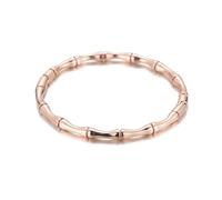 BSLVWG 18k pulsera de amistad de amor dorada pulsera brazalete brazalete clásico brazalete de articulación de bambú boda de San Valentín día de la madre y regalos de cumpleaños (Oro rosa)