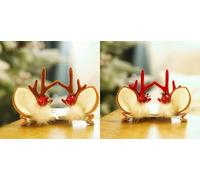 BSLVWG 2 pares de horquillas para el pelo de cuernos de ciervo y orejas de Navidad, suministros de fiesta de Navidad, accesorios para el pelo de reno, vacaciones para niños y adultos (04)