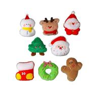 BSLVWG 8 broches de Navidad, Papá Noel 3D, árbol de Navidad, ciervo, muñeco de nieve, pin de felpa, decoración festiva de Navidad para chaquetas, bufandas, sombreros, bolsas, regalo ideal para