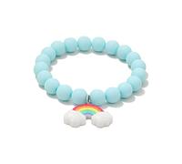 BSLVWG Boho pulseras, colorido arco iris Y2K pulseras de cuentas Scrub Charm hecho a mano Boho disco de cuentas Stretch pulsera linda playa de verano de joyería para las mujeres adolescentes niñas(01)