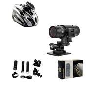 BSLVWG Cámara de casco de 1080P, mini cámaras de acción para bicicleta, motocicleta, cámara de video de gran angular de 120°, impermeable, videocámara deportiva DV para bicicleta, motocicleta