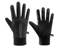 BSLVWG Guantes térmicos impermeables para pantalla táctil para mujeres y hombres, antideslizantes, resistentes al frío, unisex, cálidos para invierno, para ciclismo, correr, senderismo, esquí (negro