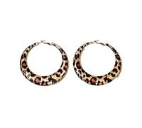 BSLVWG Pendientes de aro para mujer, aretes de aro ligeros de leopardo, acrílicos, hipoalergénicos, clásicos, para mujeres y niñas, Acrílico