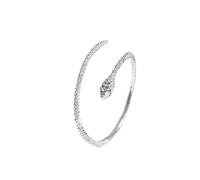 BSLVWG Pulsera para mujeres pulsera de serpiente de plata pulsera de hebilla de serpiente abierta pulsera de hebilla de serpiente ajustable bolsa de serpiente animal hebilla pulsera para mujeres