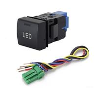 BSM - Botón de interruptor de alimentación LED con línea trasera para Toyota para Camry para Corolla 2018-2019, espejo calefactado para reemplazo de control DRL, para una fácil instalación interior