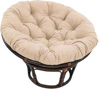 bsmydpa Cojín para Silla Papasan, cojín Redondo para Silla con Forma de Huevo, cojín Acolchado para Asiento, cojín de ratán para Silla Tipo Hamaca-Khaki||100 * 100cm