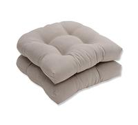 bsmydpa Juego de 2 Cojines para Silla en Forma de U, Cojines Gruesos y Suaves para Silla de Interior y Exterior, Cojines de Repuesto de Mimbre para Silla-Khaki||48 * 48cm